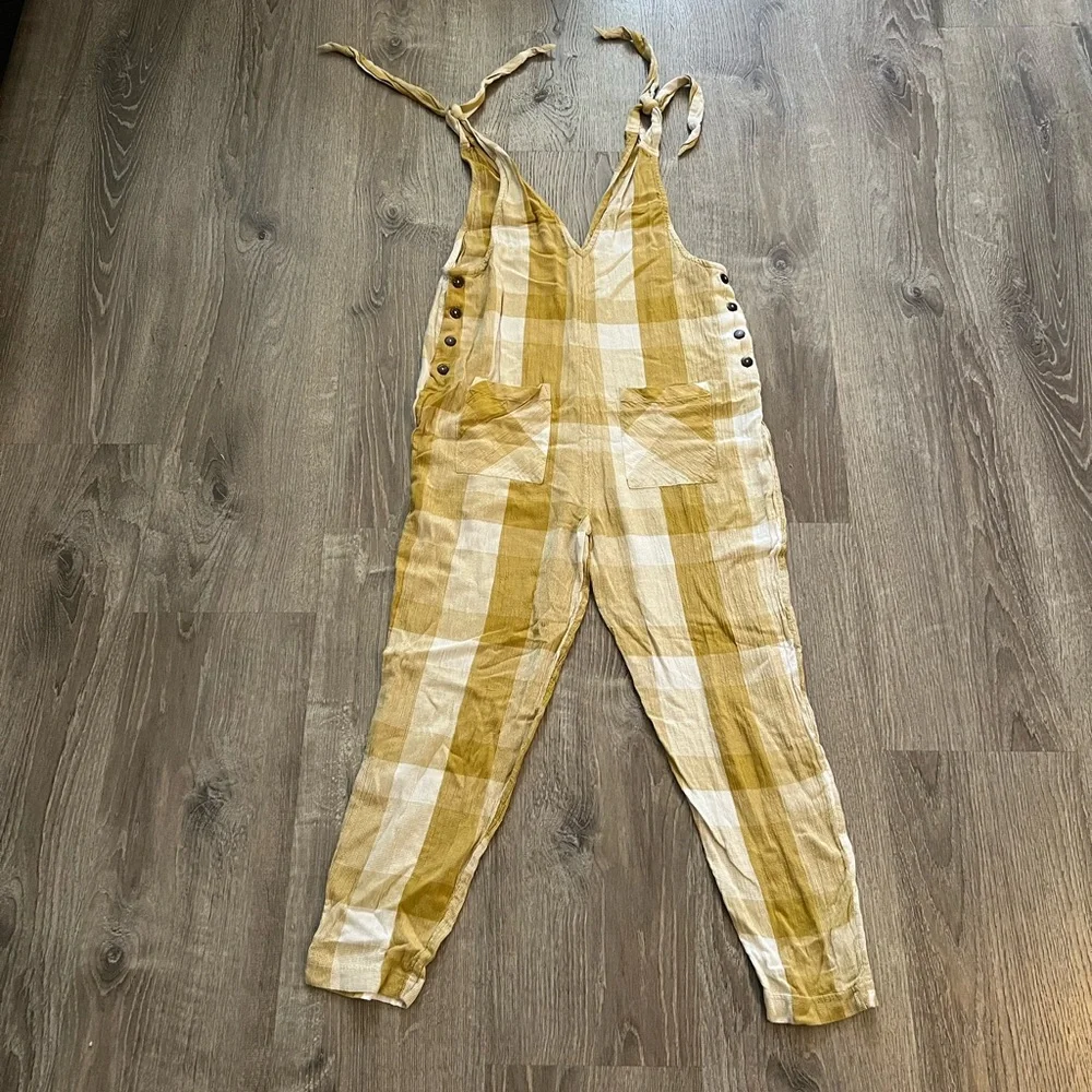 Free People Endless Summer Check Jumpsuit